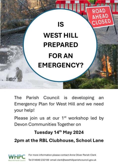 Emergency Plan Workshop 14th May 2024
