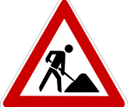 Sign for Roadworks 