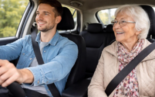 Picture of car driver and passenger