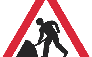 Roadworks sign