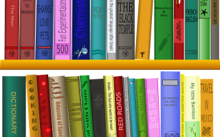 Image of books on a shelf