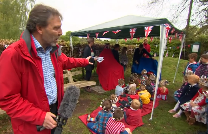 BBC News item West Hill Storytelling thrones